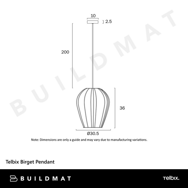 Telbix Birget Pendant Brown