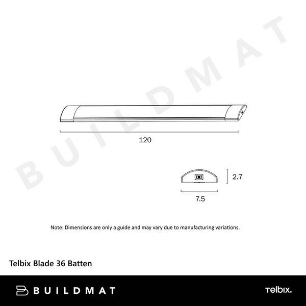 Telbix Blade 36 Batten 3CCT White