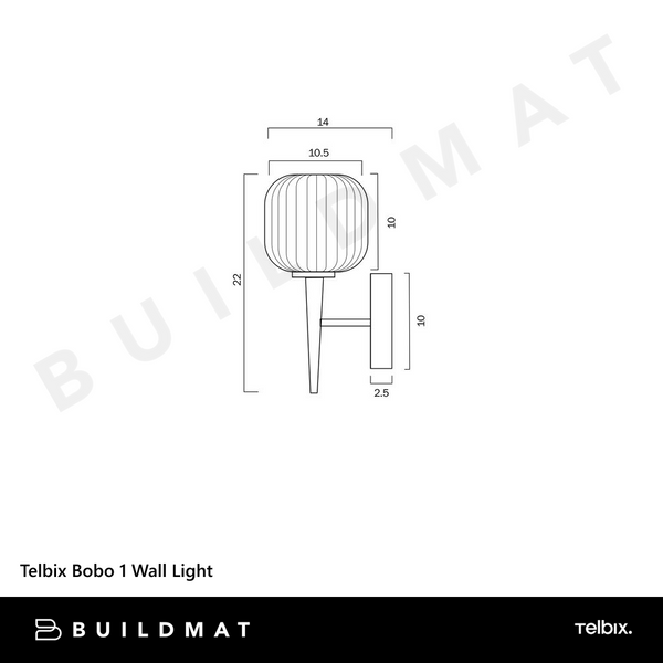 Telbix Bobo 1 Wall Light Antique Gold