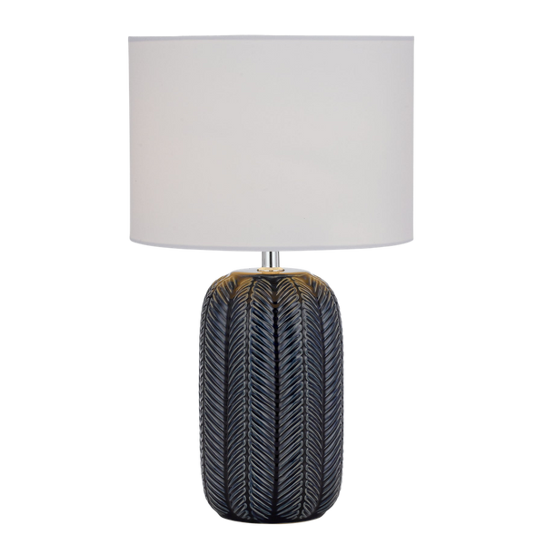 Telbix Bokem Ceramic Table Lamp Blue