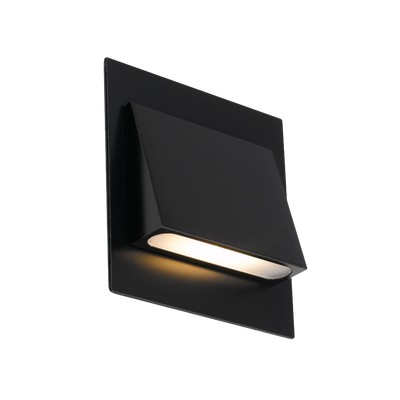 Telbix Brea Square Stair Light Black 3000K