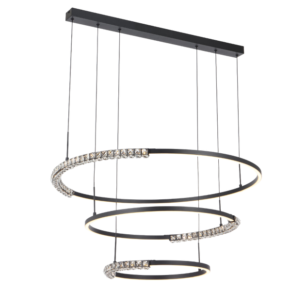 Telbix Brera 3 Tier Pendant Black