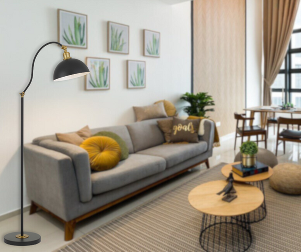 Telbix Brevik Floor Lamp Black