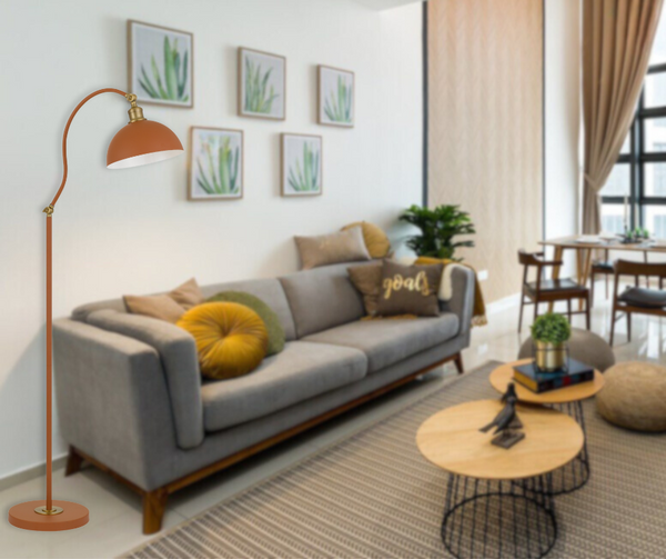 Telbix Brevik Floor Lamp Orange