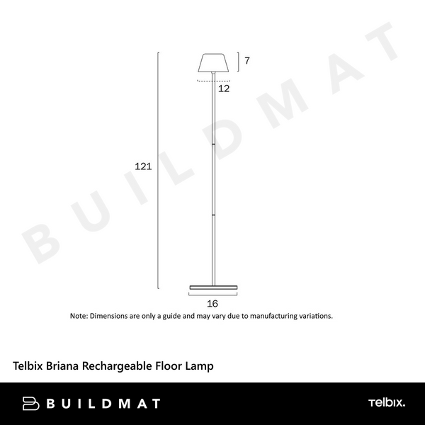 Telbix Briana Rechargeable Floor Lamp Green