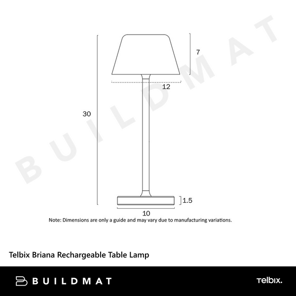 Telbix Briana Rechargeable Table Lamp Green