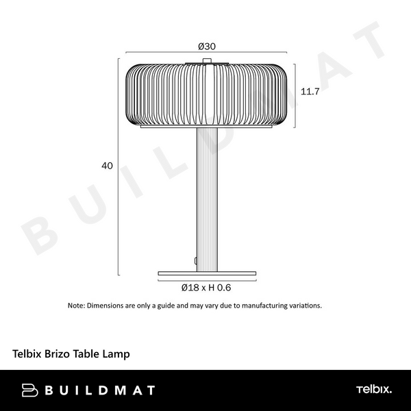 Telbix Brizo Table Lamp Antique Brass