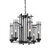 Telbix Burgess 6LT Pendant Black