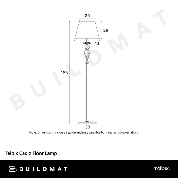 Telbix Cadiz Floor Lamp Antique Gold