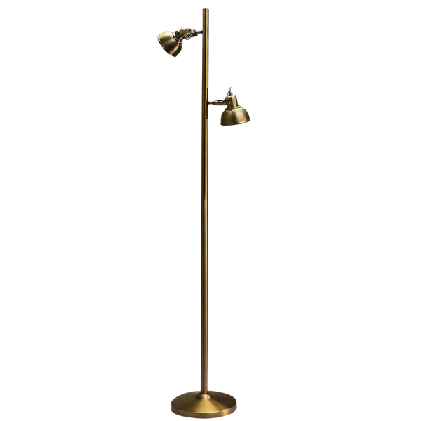 Telbix Carson Floor Lamp Antique Brass