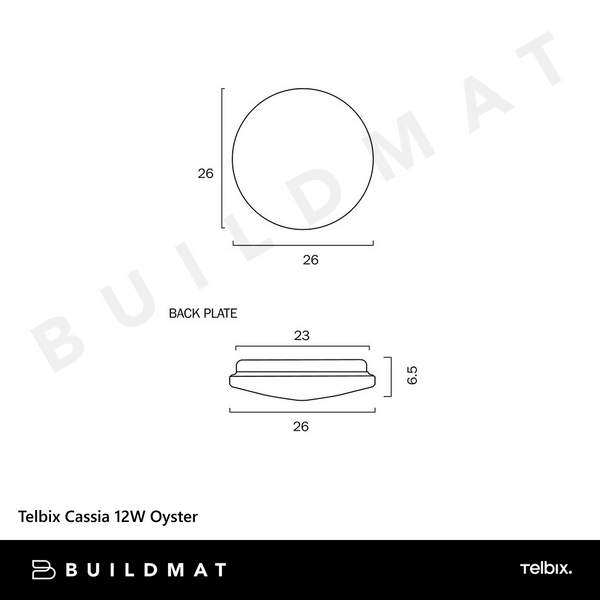 Telbix Cassia 12W Oyster Satin