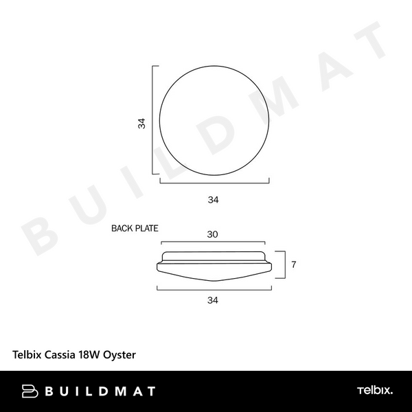Telbix Cassia 18W Oyster Satin