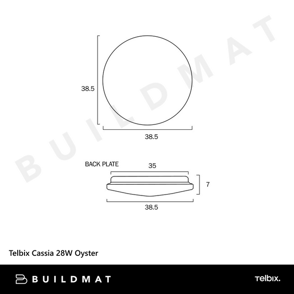 Telbix Cassia 28W Oyster Satin