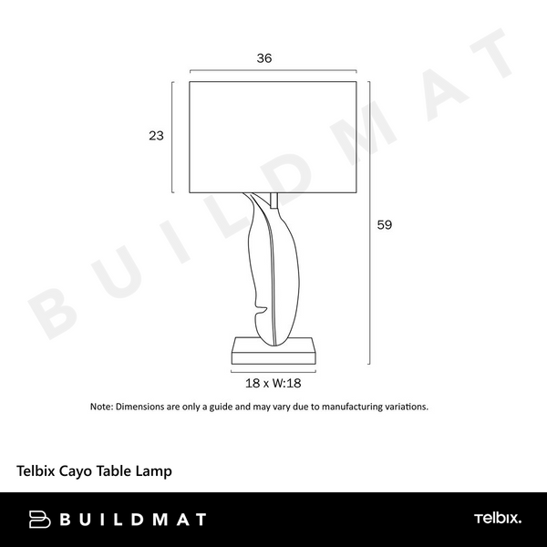Telbix Cayo Table Lamp Black