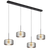 Telbix Cedro 4 Light Pendant Black