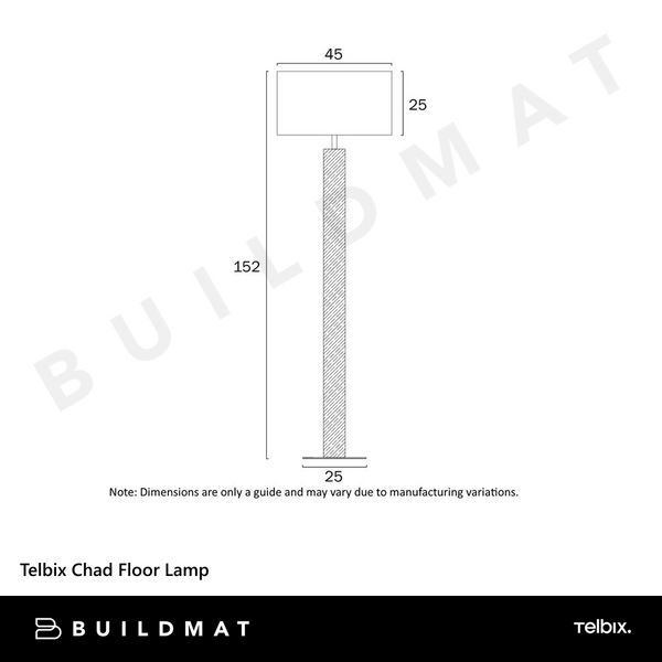 Telbix Chad Floor Lamp Black