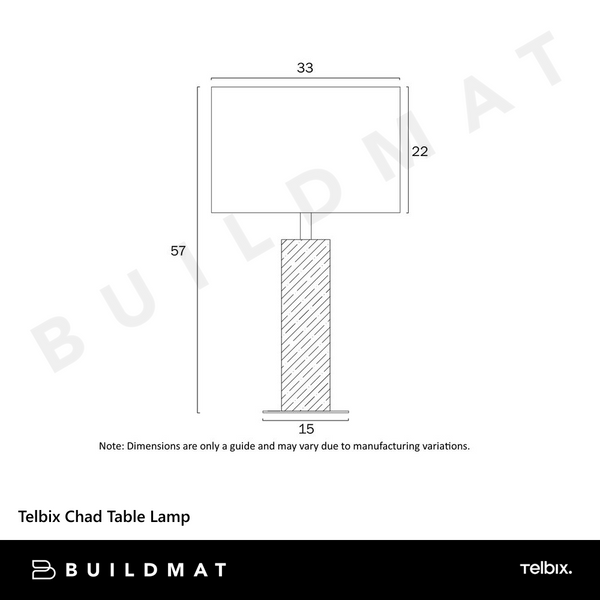 Telbix Chad Table Lamp Black