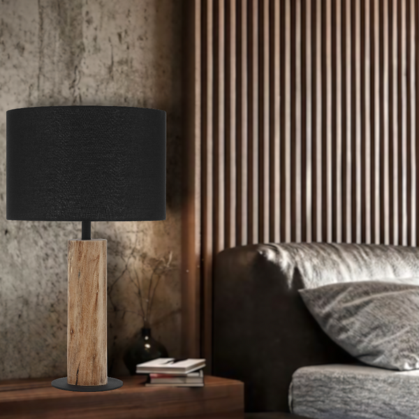 Telbix Chad Table Lamp Black