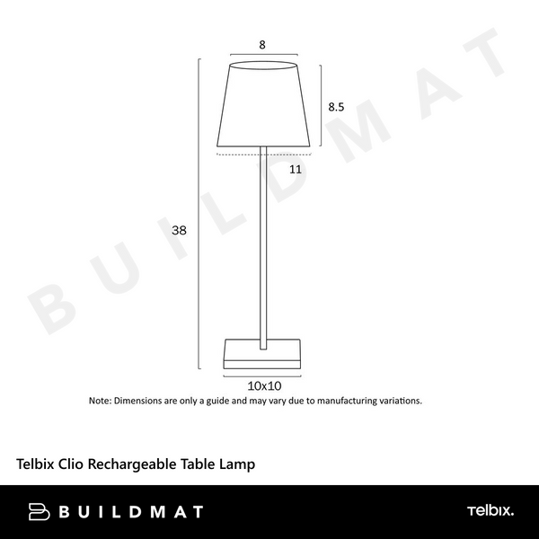 Telbix Clio Rechargeable Table Lamp Black