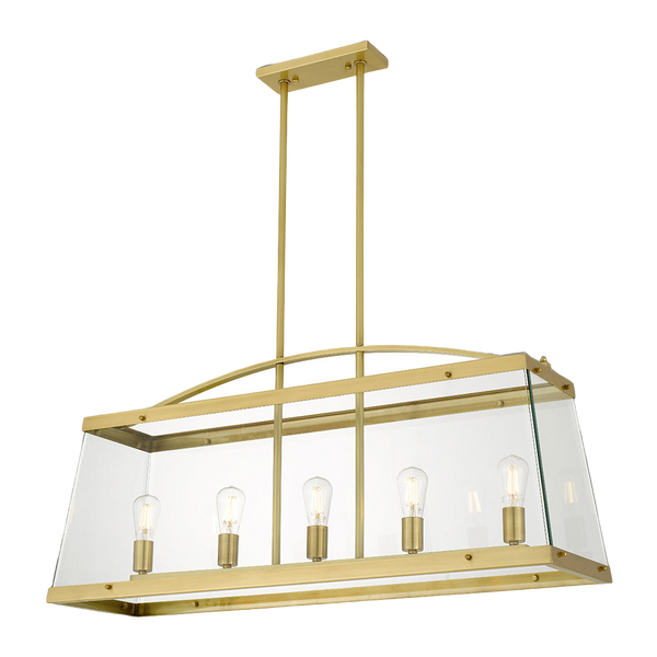 Telbix Colair 5 Lights Solid Brass