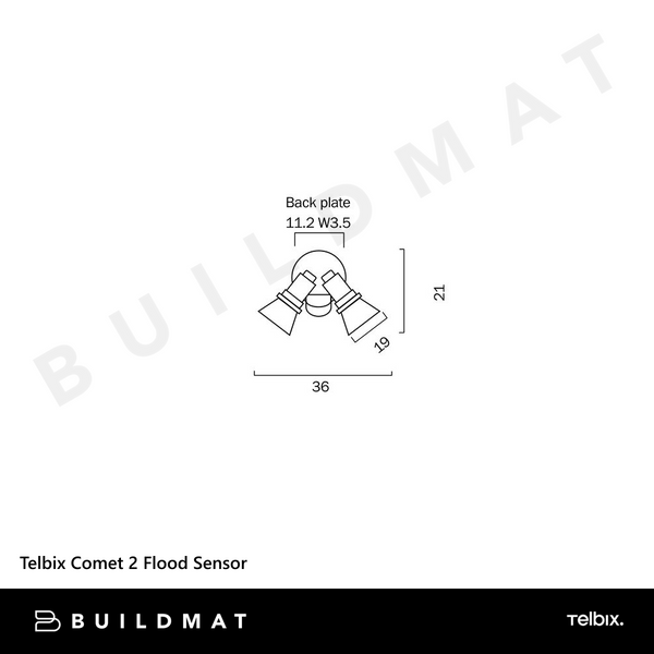 Telbix Comet 2 Flood Sensor Black