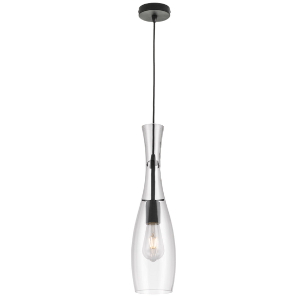 Telbix Conie Pendant Black Clear