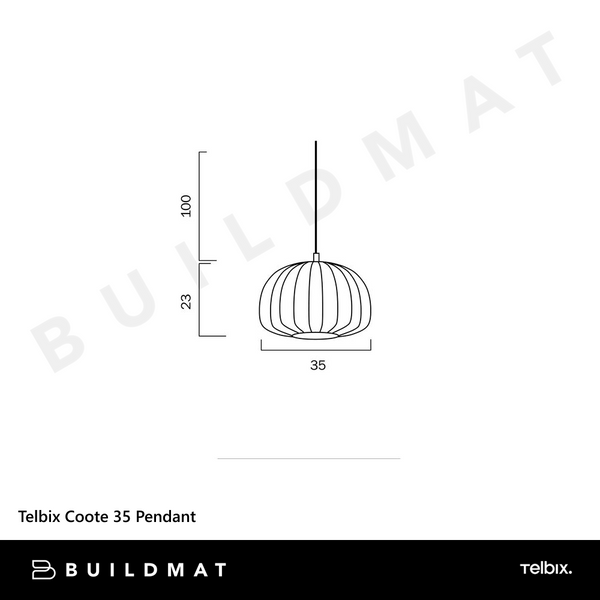 Telbix Coote 35 Pendant White