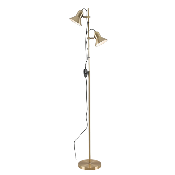 Telbix Corelli 2 Floor Lamp Antique Brass