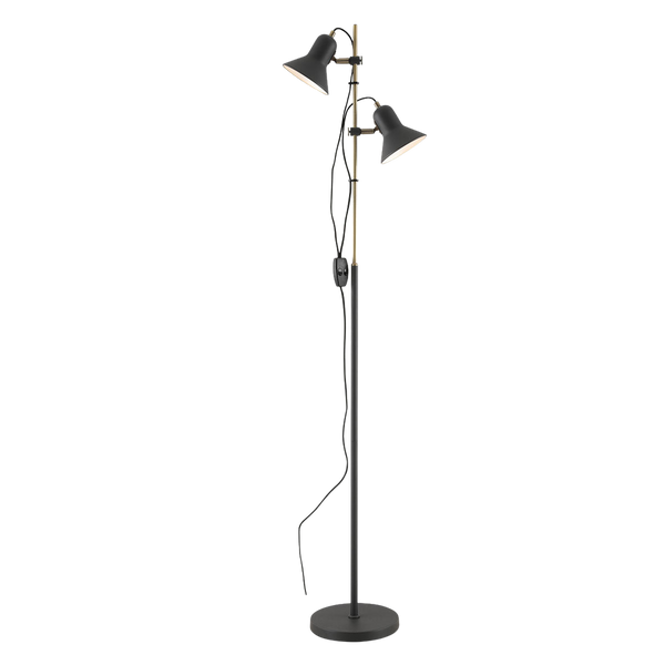 Telbix Corelli 2 Floor Lamp Dark Grey