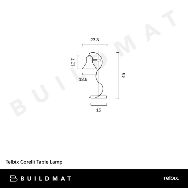 Telbix Corelli Table Lamp White