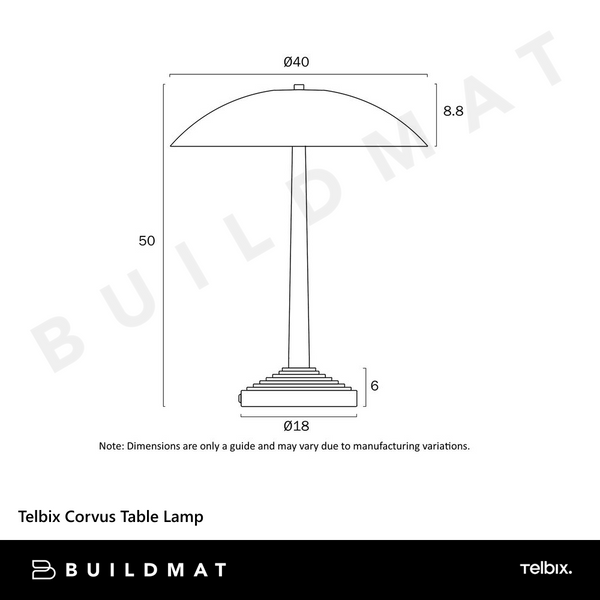 Telbix Corvus Table Lamp Antique Brass
