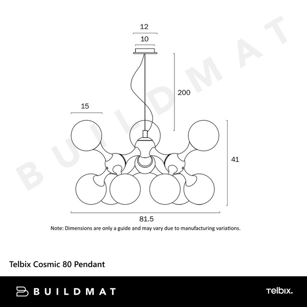 Telbix Cosmic 80 Pendant Chrome