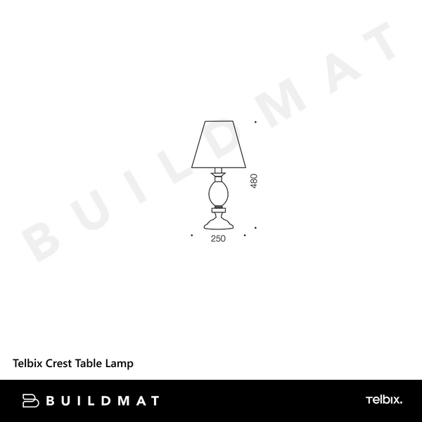Telbix Crest Table Lamp Antique Brass