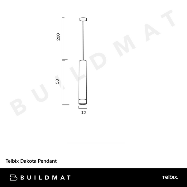 Telbix Dakota Pendant Black Oak