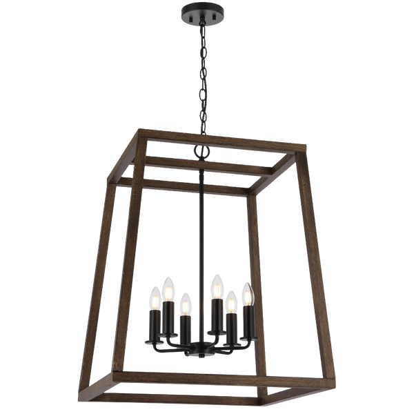 Telbix Dalton 6 Light Pendant Black