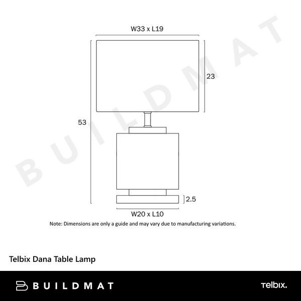 Telbix Dana Table Lamp Nickel