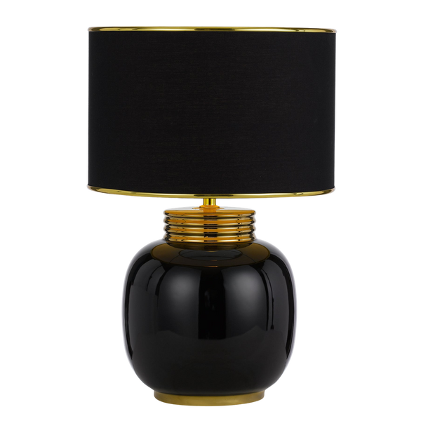 Telbix Davila Ceramic Table Lamp Black
