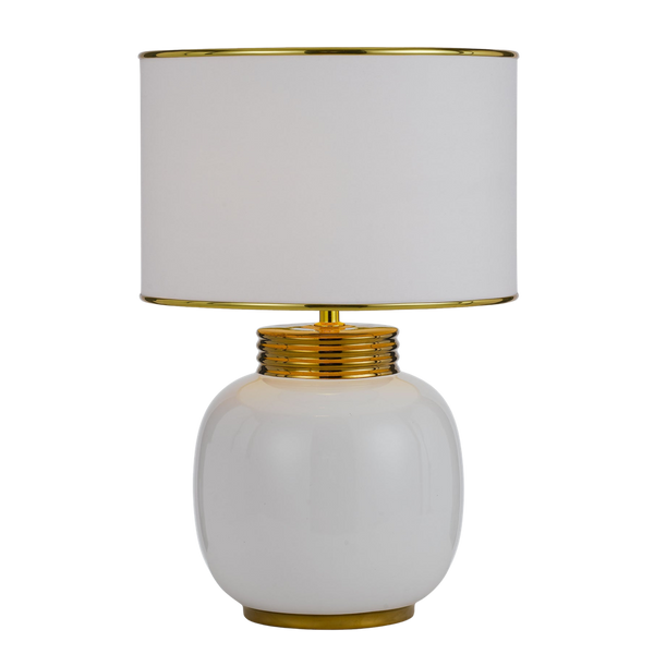 Telbix Davila Ceramic Table Lamp White