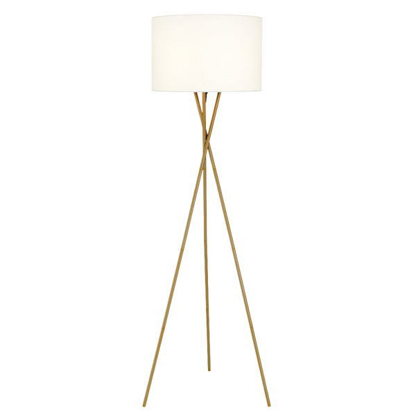 Telbix Denise Floor Lamp Antique Gold Ivory