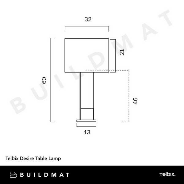 Telbix Desire Table Lamp Black