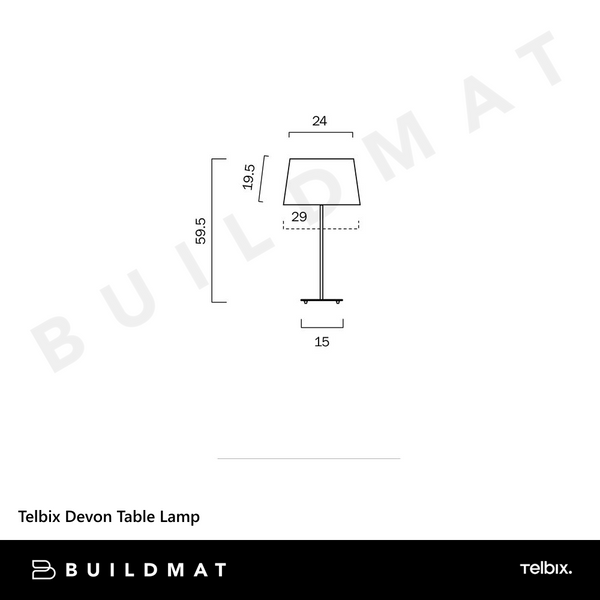 Telbix Devon Table Lamp Blue