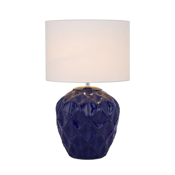 Telbix Diaz Ceramic Table Lamp Blue