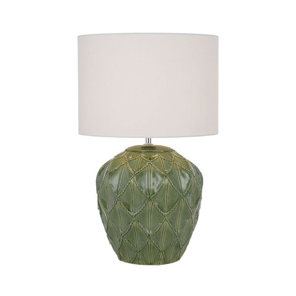 Telbix Diaz Ceramic Table Lamp Green