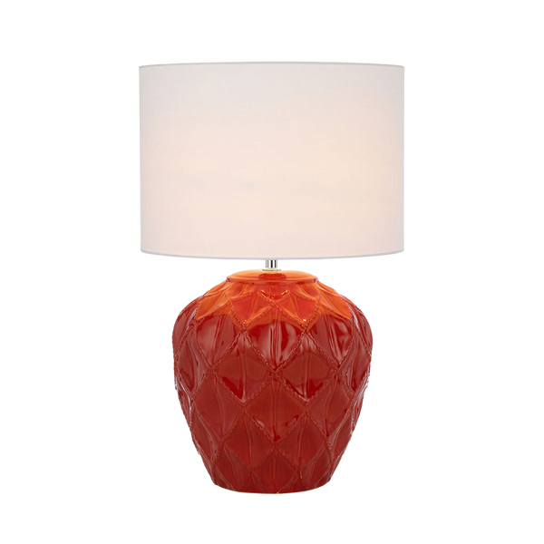 Telbix Diaz Ceramic Table Lamp Red