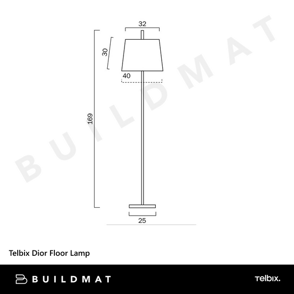 Telbix Dior Floor Lamp White