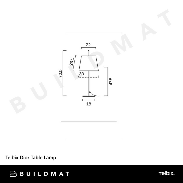 Telbix Dior Table Lamp Blue