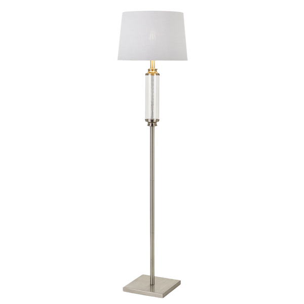 Telbix Dorcel Floor Lamp Nickel Clear