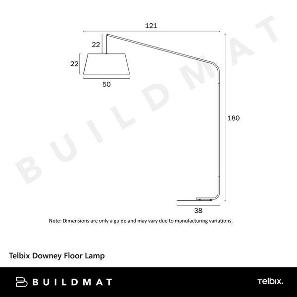 Telbix Downey Floor Lamp White