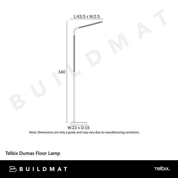 Telbix Dumas Floor Lamp Black
