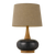 Telbix Earl Ceramic Table Lamp Black Oak Cream